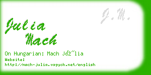 julia mach business card